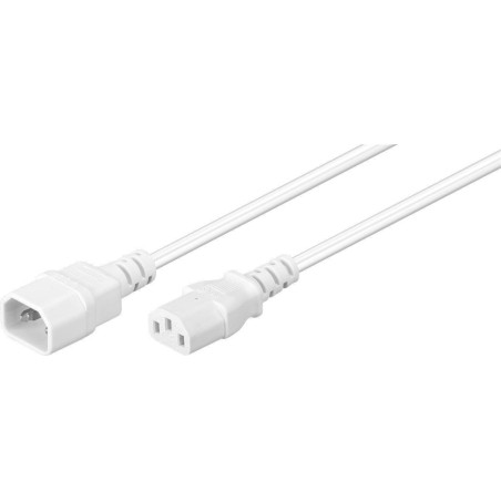 MicroConnect Power Cord C13 - C14 1m White - Durable & Reliable Power Solution